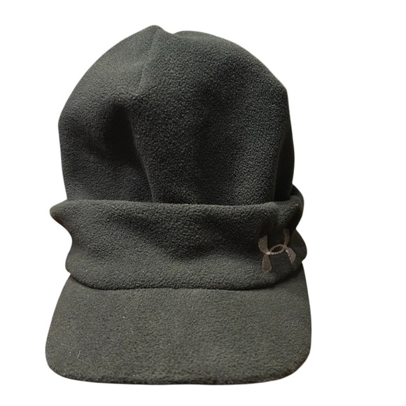 Under Armour Womens Size L Fleece Beanie Hat Mesh Lining Foldover Ear Flap Black - Picture 3 of 7